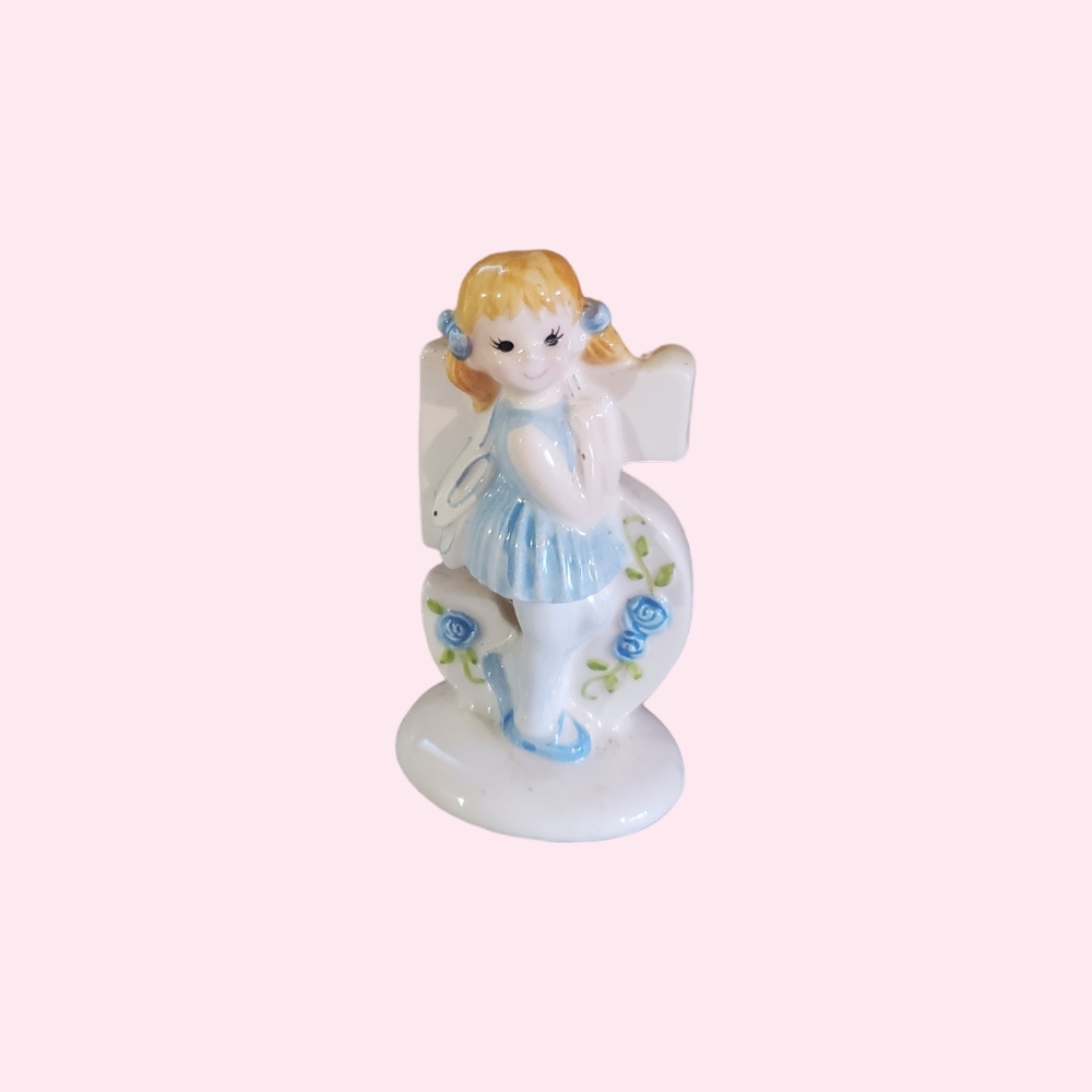 Vintage number 5 cake topper Ballerina